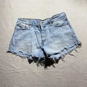 Levi's 501 Light Blue Denim Cut-Off Shorts